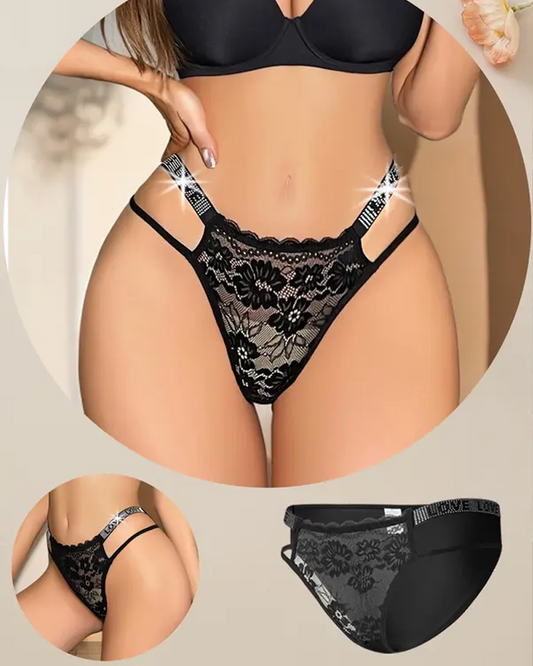 Bragas sexys con diamantes de imitación multicapa