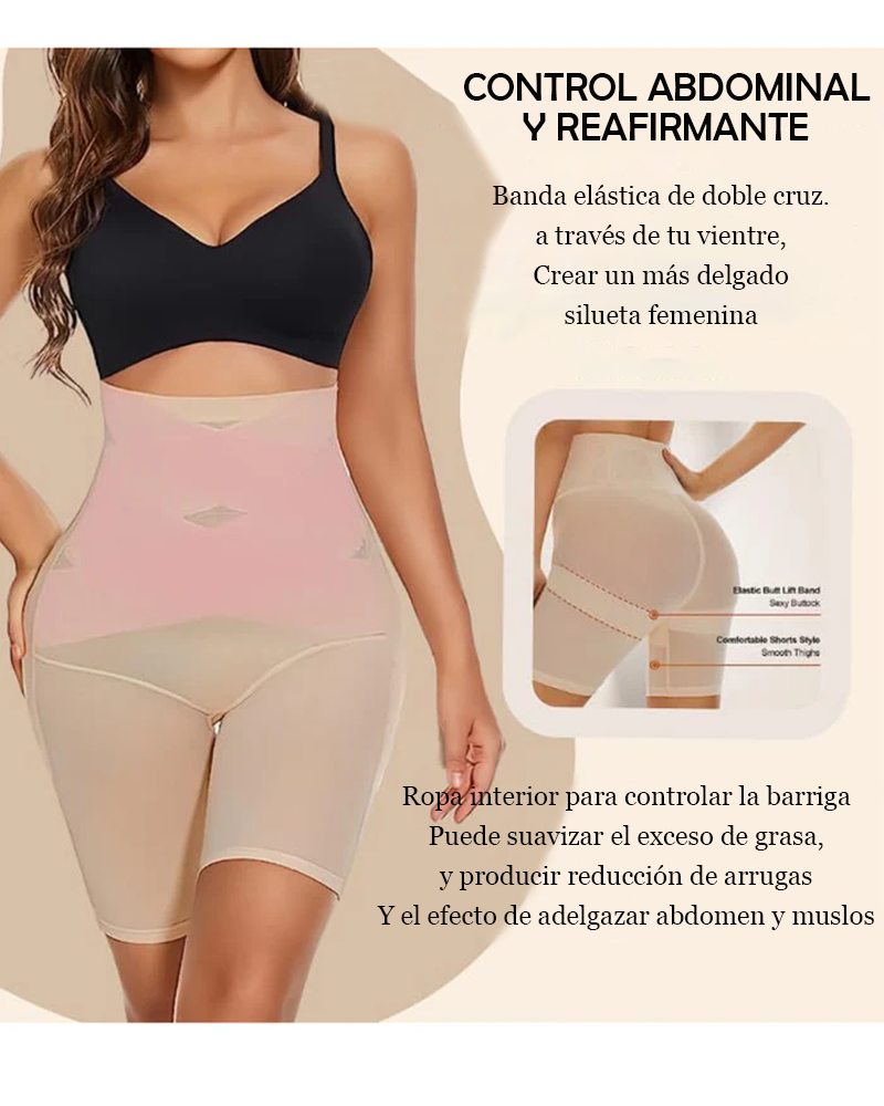 Pantalones cortos moldeadores de abdomen y cintura alta