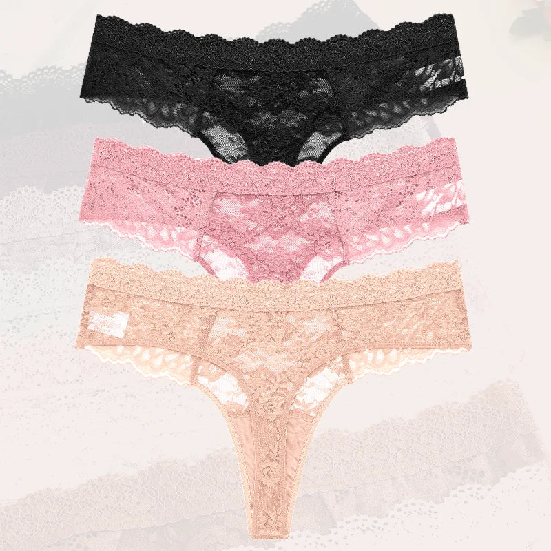 Floral Lift Thong – Pack x3