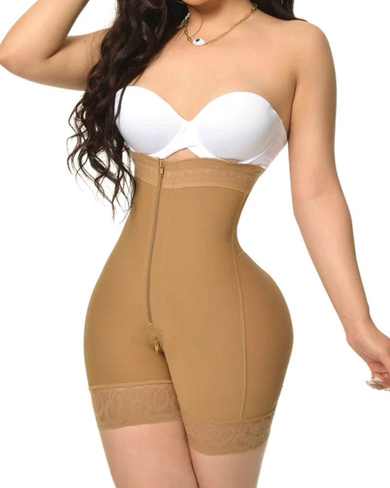 Fajas compresión fajas busto abierto control de barriga con cremallera