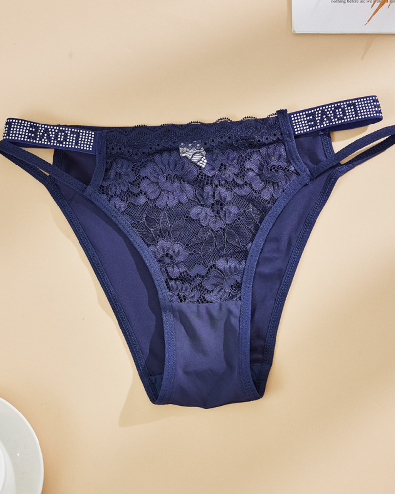 Bragas sexys con diamantes de imitación multicapa